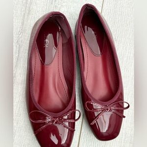 Elegant Burgundy Ballet Flats